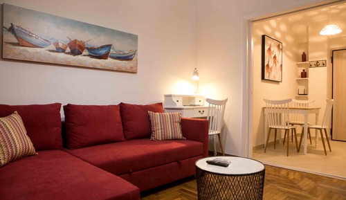 Apartamento City, 1 cama de matrimonio con sofá cama, cocina, vistas a la ciudad