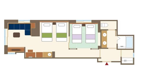 Habitación, baño privado (Shikishimakan, Forth)