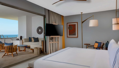 Ático, 1 cama de matrimonio grande, piscina privada, vistas al mar (Balcony)
