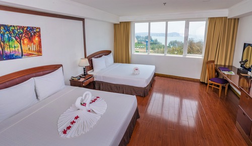 Habitación familiar, vistas al mar