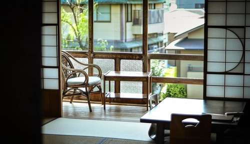Habitación cuádruple tradicional, baño compartido, vistas al río (Japanese Style)