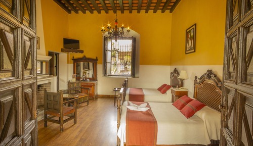 Habitación doble, 2 camas dobles, vistas al jardín