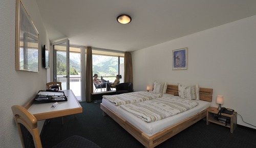 Habitación doble, balcón, vistas a la montaña