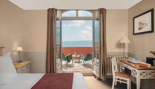 Habitación doble, terraza, vistas al mar