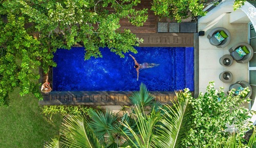 Villa, 2 habitaciones, piscina privada, frente a la playa (SO VIP, Living Room, Private Garden)