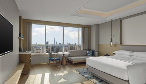 Habitación Deluxe, 1 cama de matrimonio grande, vistas a la ciudad