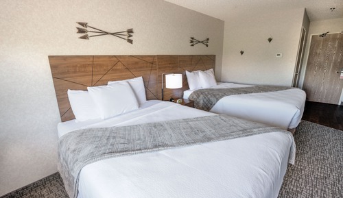 Habitación tradicional, 2 camas de matrimonio, frigorífico, vistas a la montaña