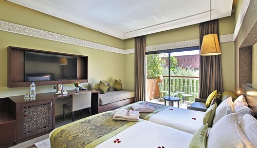 Habitación Deluxe con 2 camas individuales, vistas al jardín