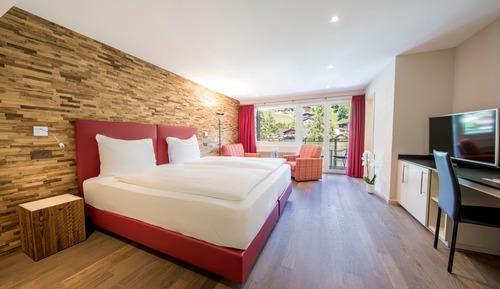 Habitación clásica con 1 cama doble o 2 individuales, balcón, vistas al jardín