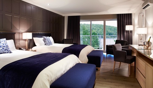 Habitación estándar, 2 camas de matrimonio, vistas al lago (Auberge)