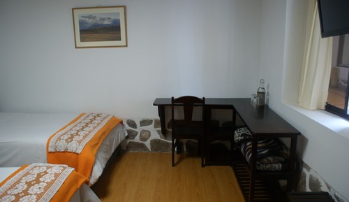 Habitación con 2 camas individuales, 2 camas individuales, vistas al jardín