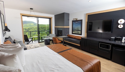 Estudio Elite, 1 cama de matrimonio grande con sofá cama, chimenea, vistas parciales al lago