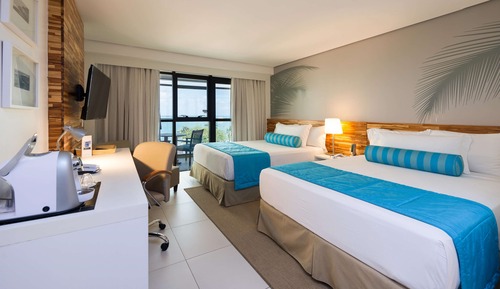 Habitación Premium, 2 camas de matrimonio, balcón, frente al mar
