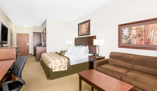 Habitación, 1 cama de matrimonio grande con sofá cama, no fumadores, frigorífico y microondas