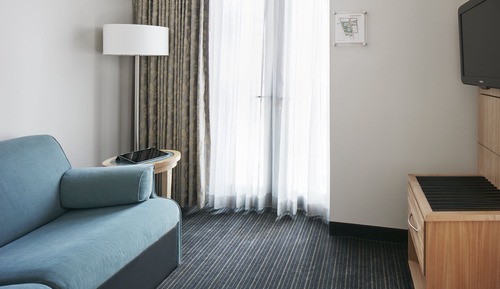 Habitación superior, 1 cama de matrimonio grande con sofá cama, con vistas