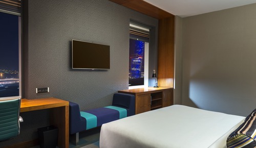 Estudio, 1 cama de matrimonio grande