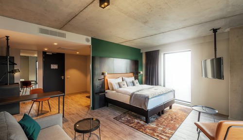 Habitación Premium, 1 cama de matrimonio con sofá cama, vistas al puerto