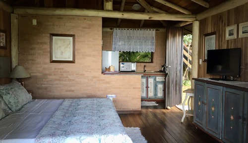 Chalet panorámico, 1 cama de matrimonio grande, cocina, vistas al mar