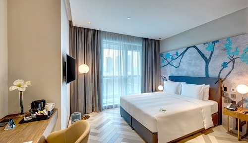 Estudio superior, 1 cama de matrimonio grande