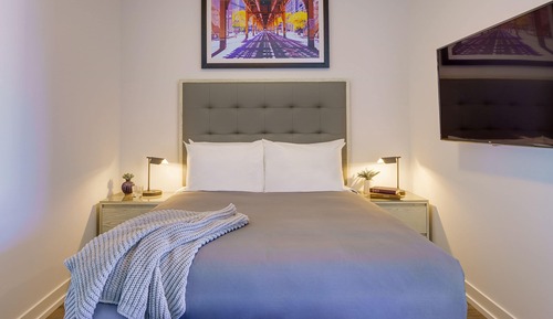 Suite ejecutiva, 1 cama de matrimonio grande con sofá cama, vistas a la ciudad