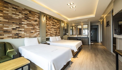 Habitación Deluxe con 2 camas individuales, varias camas, no fumadores, vistas al mar
