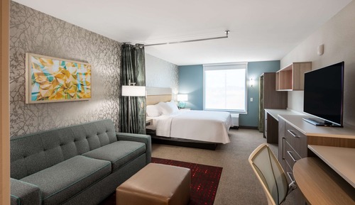 Estudio, 1 cama de matrimonio grande (Mobility & Hearing, Roll-in Shower)