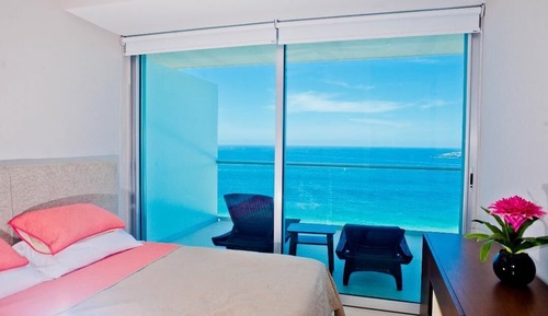 Apartamento panorámico, 2 habitaciones, terraza, vistas al mar