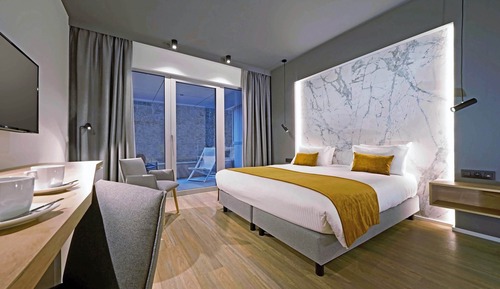 Habitación, 1 cama de matrimonio grande, terraza