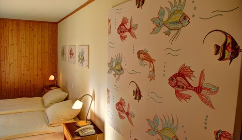 Habitación panorámica con 1 cama doble o 2 individuales, vistas a la montaña