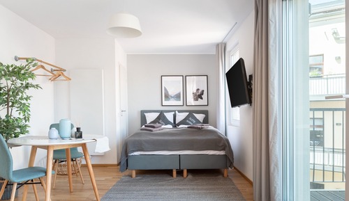Suite, 1 cama de matrimonio (limehome Leipzig Jahnallee | Suite M )