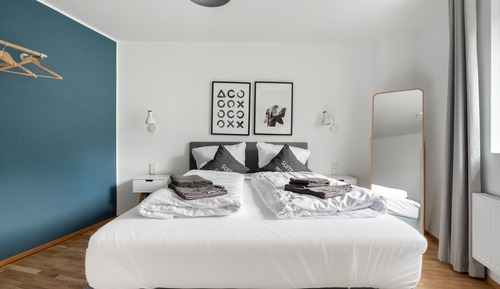 Suite, 1 cama de matrimonio con sofá cama (limehome Leipzig Jahnallee | 1-BR Sui)