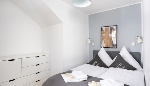 Suite, 1 cama de matrimonio con sofá cama, vistas al patio (limehome Leipzig Jahnallee|Suite L+ba)