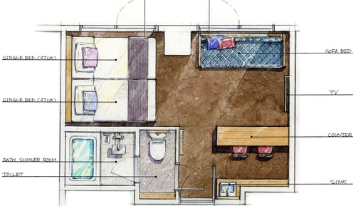 Habitación Deluxe con 2 camas individuales, no fumadores