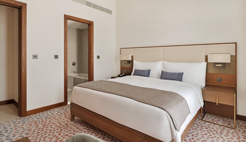Habitación, 1 cama de matrimonio grande, ducha adaptada, cocina (Communications)