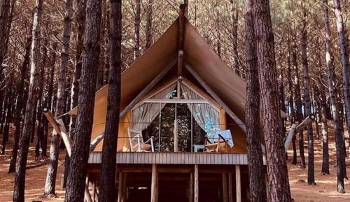 Cabaña Deluxe, vistas parciales al lago