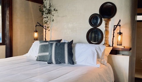 Cabaña exclusiva, 1 cama de matrimonio grande, terraza, vistas al mar