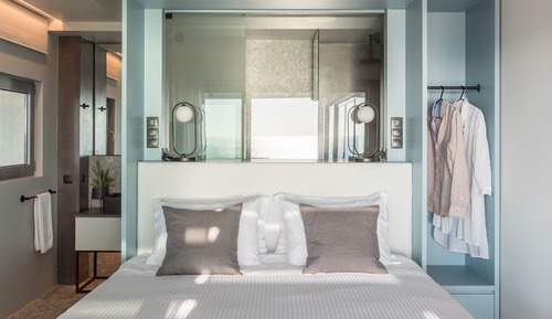 Suite exclusiva, 2 habitaciones, bañera de hidromasaje, vistas al mar (Solen C1)