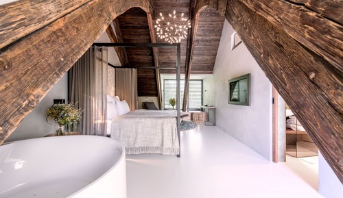 Habitación exclusiva doble, 1 cama de matrimonio grande, vistas al lago