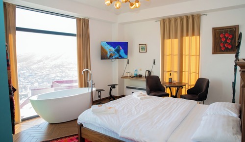 Habitación de lujo, 1 cama de matrimonio, vistas a la ciudad