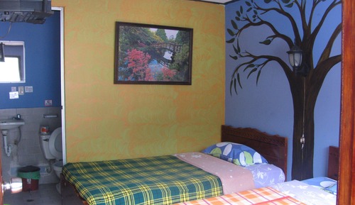 Habitación con 2 camas individuales, 1 habitación, vistas a la montaña