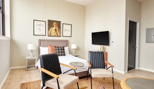 Estudio Deluxe, 1 cama de matrimonio, vistas a la ciudad