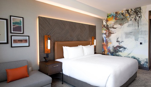 Suite estudio, 1 cama de matrimonio grande con sofá cama (Hearing Accessible)