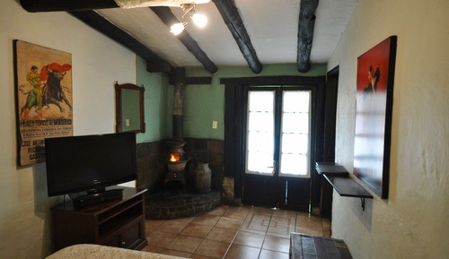 Habitación doble, 1 cama doble, chimenea, vistas al jardín (Desvan)