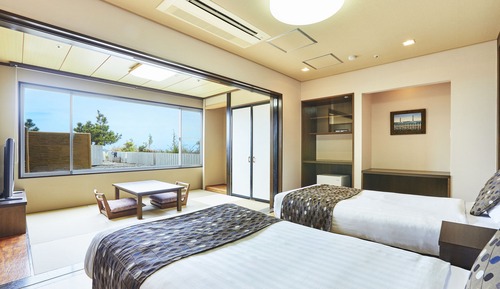 Habitación Deluxe, no fumadores, baño privado (Japanese-Western, Open-air bath)