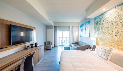 Habitación, 1 cama de matrimonio grande con sofá cama, no fumadores, balcón