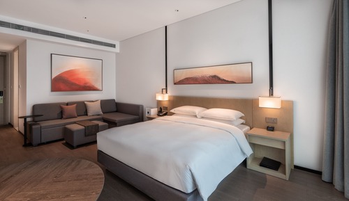 Habitación, 1 cama de matrimonio grande con sofá cama, con vistas
