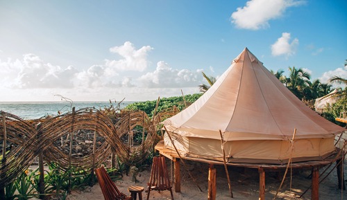 Oceanfront Platform Tent, 1 Queen Bed