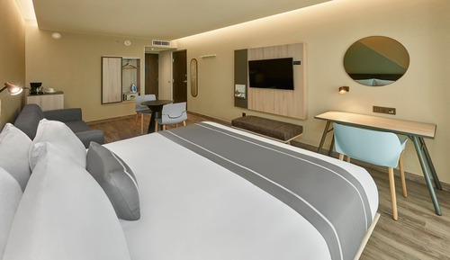 Habitación superior, 1 cama de matrimonio grande con sofá cama