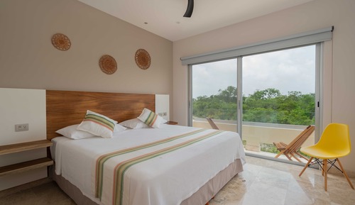 Apartamento familiar, 2 habitaciones, balcón, vistas al jardín