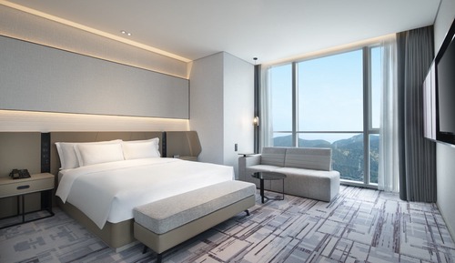 Habitación estándar, 1 cama de matrimonio grande, Acceso al salón del club, vistas al mar